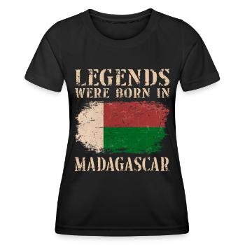 Vintage Design Malagasy Flag Madagascar - Women's Functional T-Shirt - black - Front - AI Model Female 172 light (172cm)