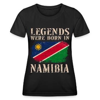 Vintage Design Namibian Flag Namibia - Women's Functional T-Shirt - black - Front - AI Model Female 172 light (172cm)