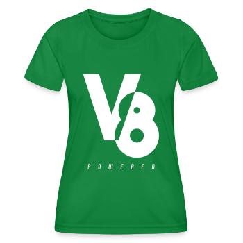 V8 Engine Engine Powered - Women's Functional T-Shirt - kelly green - Front - AI Model Female 172 dark (172cm)