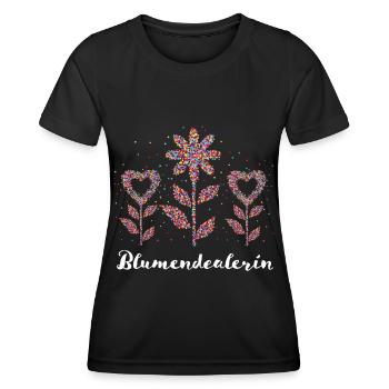 Blumendealerin Floristin Floristik Blumen Geschenk - Frauen Funktions-T-Shirt - Schwarz - Vorne - AI Model Female 172 light (172cm)