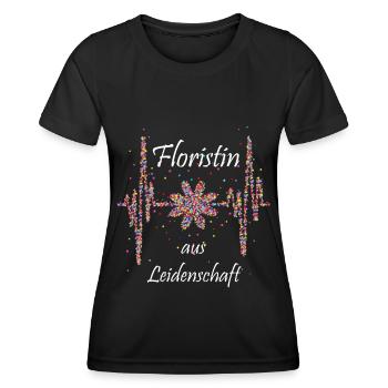Floristin aus Leidenschaft Floristin Blumenladen - Frauen Funktions-T-Shirt - Schwarz - Vorne - AI Model Female 172 light (172cm)