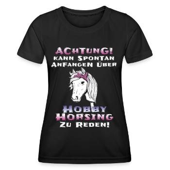 Hobby Horsing Hobby Horse - Frauen Funktions-T-Shirt - Schwarz - Vorne - AI Model Female 172 light (172cm)
