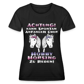 Hobby Horsing Hobby Horse - Frauen Funktions-T-Shirt - Schwarz - Vorne - AI Model Female 172 light (172cm)