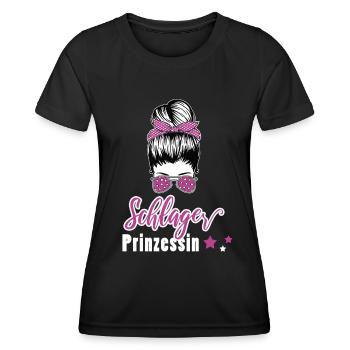 Schlagerprinzessin Schlagerfan Schlagermusik - Frauen Funktions-T-Shirt - Schwarz - Vorne - AI Model Female 172 light (172cm)