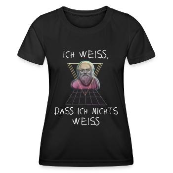 Socrates Greek Philosopher - Women's Functional T-Shirt - black - Front - AI Model Female 172 light (172cm)