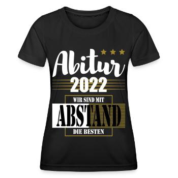 Abitur 2022 Wir sind mit Abstand die Besten - Frauen Funktions-T-Shirt - Schwarz - Vorne - AI Model Female 172 light (172cm)
