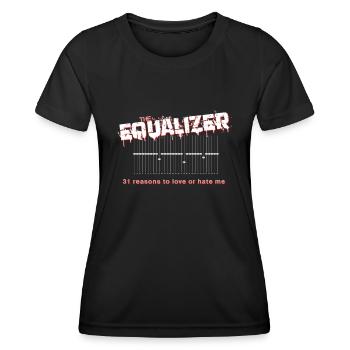 The Equalizer: Klangverbesserung als Statement - Frauen Funktions-T-Shirt - Schwarz - Vorne - AI Model Female 172 light (172cm)