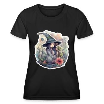 Sorcière douce dans l’eau - T-shirt sport Femme - noir - Devant - AI Model Female 172 light (172cm)