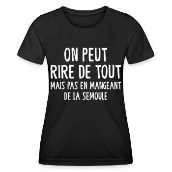 Citation drôle, citation drôle - T-shirt sport Femme - noir - Devant - AI Model Female 172 light (172cm)