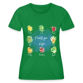 fruits for life - Frauen Funktions-T-Shirt - Kelly Green - Vorne - AI Model Female 172 dark (172cm)