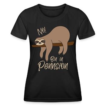 Pensionär Pennsionär Nö! Bin in Pennsion! Pension - Frauen Funktions-T-Shirt - Schwarz - Vorne - AI Model Female 172 light (172cm)