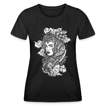 Femme Viking Nordique - Shield Maiden & Valkyrie - T-shirt sport Femme - noir - Devant - AI Model Female 172 light (172cm)
