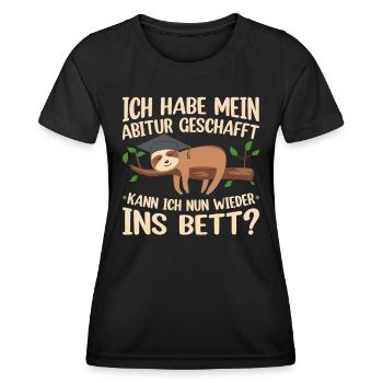 Abitur ABI Geschafft Weltherrschaft Abiturienten - Frauen Funktions-T-Shirt - Schwarz - Vorne - AI Model Female 172 light (172cm)