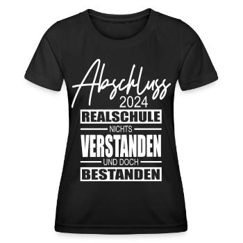 Abschluss 2024 Realschule - Frauen Funktions-T-Shirt - Schwarz - Vorne - AI Model Female 172 light (172cm)