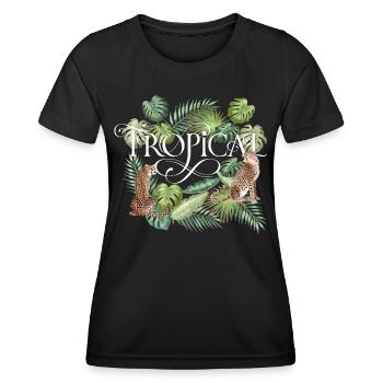 Tropical Summer - Frauen Funktions-T-Shirt - Schwarz - Vorne - AI Model Female 172 light (172cm)