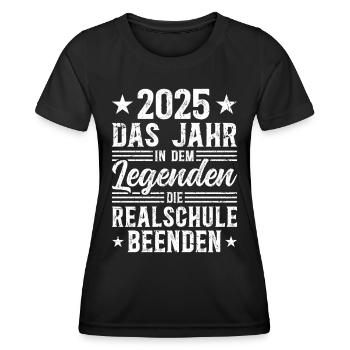 Secondary School Graduation 2025 Ending Legends - Women's Functional T-Shirt - black - Front - AI Model Female 172 light (172cm)