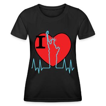i love ny - Women's Functional T-Shirt - black - Front - AI Model Female 172 light (172cm)