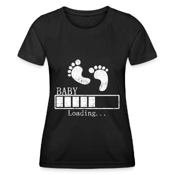 Schwangerschaft - Frauen Funktions-T-Shirt - Schwarz - Vorne - AI Model Female 172 light (172cm)