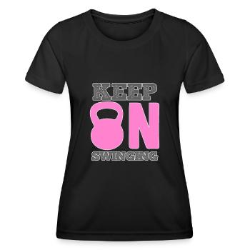 fitness - Women's Functional T-Shirt - black - Front - AI Model Female 172 light (172cm)