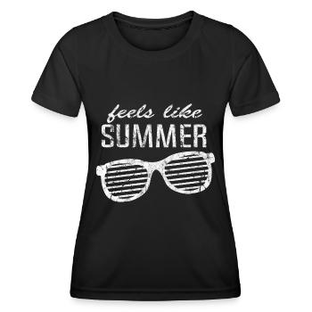 vacances - T-shirt sport Femme - noir - Devant - AI Model Female 172 light (172cm)