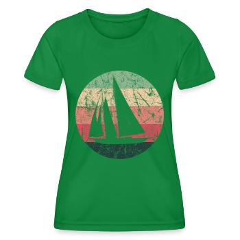 Segeln - Frauen Funktions-T-Shirt - Kelly Green - Vorne - AI Model Female 172 dark (172cm)
