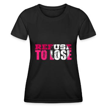 Sport - Frauen Funktions-T-Shirt - Schwarz - Vorne - AI Model Female 172 light (172cm)