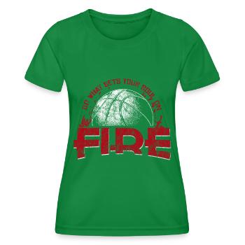 Basketball Spruch - Frauen Funktions-T-Shirt - Kelly Green - Vorne - AI Model Female 172 dark (172cm)