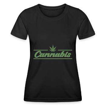 Weed Marihuana Geschenkidee - Frauen Funktions-T-Shirt - Schwarz - Vorne - AI Model Female 172 light (172cm)