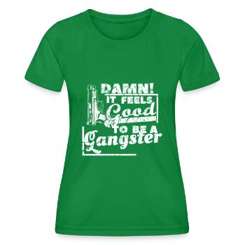 Gangster disant - T-shirt sport Femme - vert - Devant - AI Model Female 172 dark (172cm)
