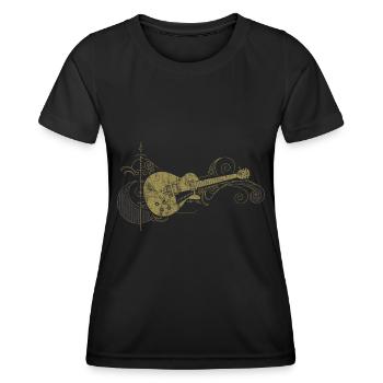 music - Women's Functional T-Shirt - black - Front - AI Model Female 172 light (172cm)