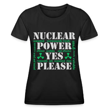 L’énergie nucléaire, oui s’il vous plaît, l’énergie nucléaire - T-shirt sport Femme - noir - Devant - AI Model Female 172 light (172cm)