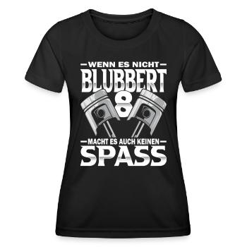 V8 Motor Tuning Motorsport - Frauen Funktions-T-Shirt - Schwarz - Vorne - AI Model Female 172 light (172cm)