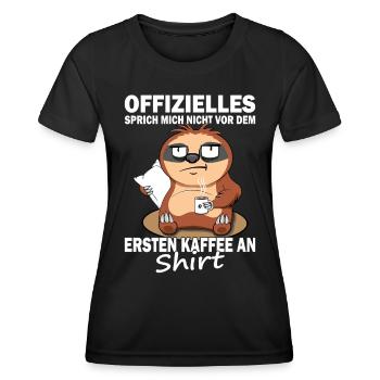 Nicht ansprechen Faultier - Morgenmuffel - Montag - Frauen Funktions-T-Shirt - Schwarz - Vorne - AI Model Female 172 light (172cm)