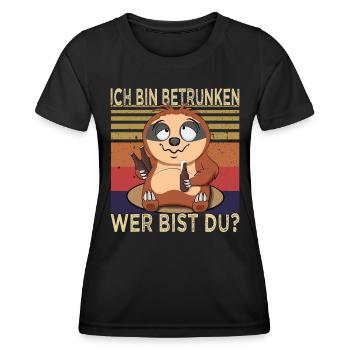Biertrinker - Männerabend - Saufen - Frauen Funktions-T-Shirt - Schwarz - Vorne - AI Model Female 172 light (172cm)