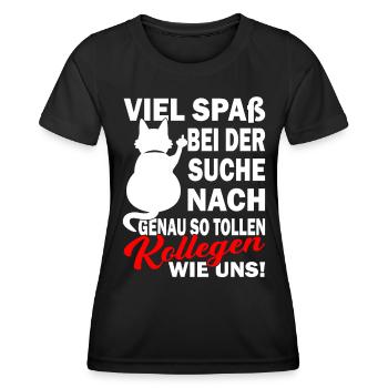 Wir werden dich vermissen - Kollegen - Jobwechsel - Frauen Funktions-T-Shirt - Schwarz - Vorne - AI Model Female 172 light (172cm)