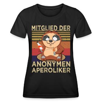 Mitglied der Anonymen Aperoliker - Cocktail - Frauen Funktions-T-Shirt - Schwarz - Vorne - AI Model Female 172 light (172cm)