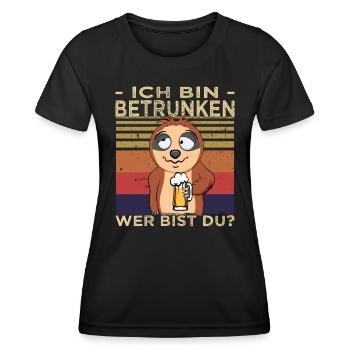 Biertrinker - Männerabend - Saufen - Frauen Funktions-T-Shirt - Schwarz - Vorne - AI Model Female 172 light (172cm)