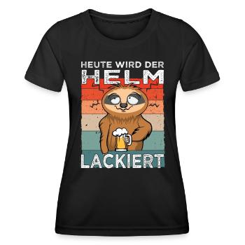 Biertrinker Spruch - Männerabend - Saufen - Frauen Funktions-T-Shirt - Schwarz - Vorne - AI Model Female 172 light (172cm)