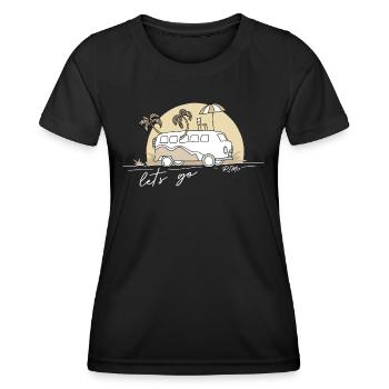 Sunny side 2 - Frauen Funktions-T-Shirt - Schwarz - Vorne - AI Model Female 172 light (172cm)