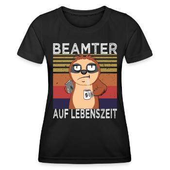 Beamtenstatus & lustige Beamten Sprüche - Frauen Funktions-T-Shirt - Schwarz - Vorne - AI Model Female 172 light (172cm)