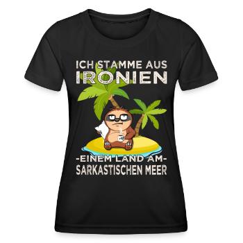 Sarkastischer & ironischer Bürohumor - Frauen Funktions-T-Shirt - Schwarz - Vorne - AI Model Female 172 light (172cm)