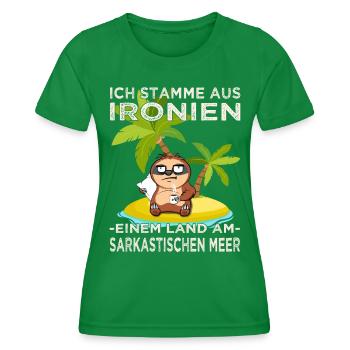 Sarkastischer & ironischer Bürohumor - Frauen Funktions-T-Shirt - Kelly Green - Vorne - AI Model Female 172 dark (172cm)