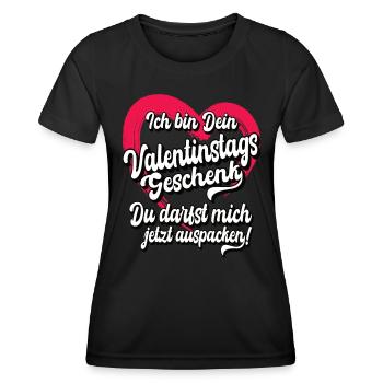 Valentinstag - Jahrestag - Verliebte Paare - Frauen Funktions-T-Shirt - Schwarz - Vorne - AI Model Female 172 light (172cm)