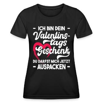 Valentinstag - Jahrestag - Verliebte Paare - Frauen Funktions-T-Shirt - Schwarz - Vorne - AI Model Female 172 light (172cm)