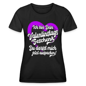 Valentinstag - Jahrestag - Verliebte Paare - Frauen Funktions-T-Shirt - Schwarz - Vorne - AI Model Female 172 light (172cm)