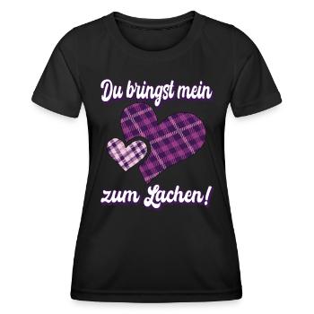 Valentinstag - Jahrestag - Verliebte Paare - Frauen Funktions-T-Shirt - Schwarz - Vorne - AI Model Female 172 light (172cm)