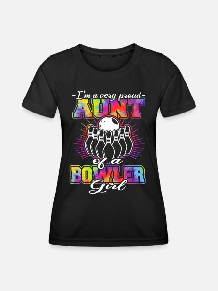 Bowler Aunt - Bowling - Women's Functional T-Shirt - black