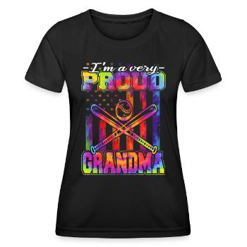 Baseball - Joueurs de baseball - T-shirt sport Femme - noir - Devant - AI Model Female 172 light (172cm)