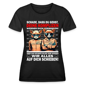 Werden dich vermissen - Jobwechsel - Frauen Funktions-T-Shirt - Schwarz - Vorne - AI Model Female 172 light (172cm)