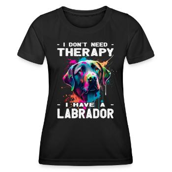 Labrador - Hundeliebhaber - Hundebesitzer - Frauen Funktions-T-Shirt - Schwarz - Vorne - AI Model Female 172 light (172cm)